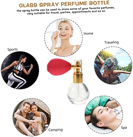 Solustre Airbag Bottle vazio garrafa de perfume vintage com garrafas de bomba Glitter Body Spray Glass Recipadores de líquidos Perfumes