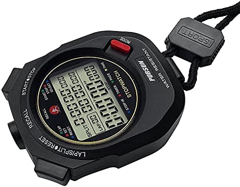JUNSD Professional StopWatch Timer para esportes 100 voltas Stopwatch Sports Sportwatch com cronômetro de contagem regressiva