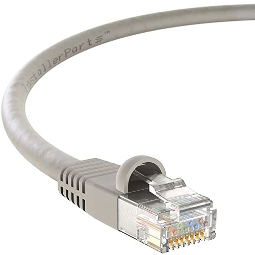 InstallerParts Ethernet CABE CAV5E CABO UTP Gotado de 8 pés - Gray - Série Profissional - 1GABIT/SEC REDE/CABO DE INTERNET,