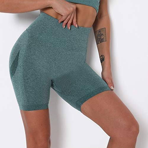 Mulheres sem costura shorts de cintura alta Smile contorno shorts de moto