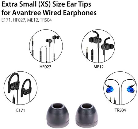 Dicas de orelhas de tamanho extra pequeno avantree com ouvido com fio ou sem fio Earbuds - TWS115, TWS110, TWS106, TWS109, NB16, NB17, HS134, E171, ME12, TR504, HF027