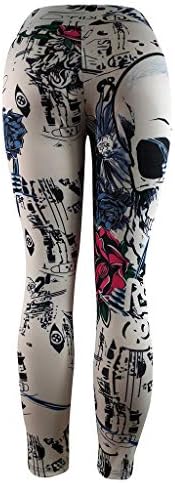 LISTHA YOGA LEGGINGS Women Skull Print Palts Streting Workout Gym Running Trouser