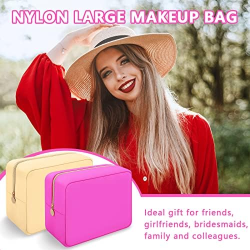 IQIMOTT SACO DE MAGAÇÃO PINK Pink quente bolsa de maquiagem grande para viajar, bolsa de maquiagem de bolsa cosmética formal,