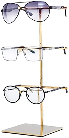 Óculos de sol Organizador óculos Óculos Óculos Metal Gold Black Display Stands Prateleira Exibir exibição exibir suporte para