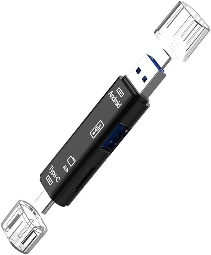 Volt+ 5 em 1 Cartão multifuncional Leitor compatível com o Oppo Find X tem USB tipo C/ microUSB/ TF/ USB 2.0/ SD Reader
