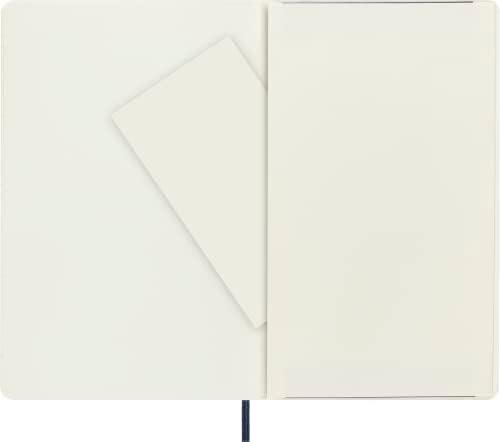 Notebook clássico de Moleskine, capa macia, grande governado/forrado, safira azul, 192 páginas