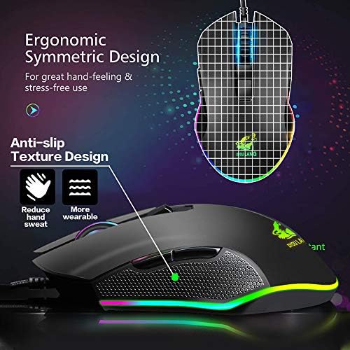 Felicon com uma combinação de teclado e mouse de um mouse, arco -íris litra 39 teclas portáteis Teclado de sensação mecânica