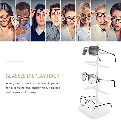 Óculos de sol Zerodeko exibem óculos rotativos do suporte de exibição Organizador de armazenamento Eyewear Organizador de armazenamento rústico decoração de casa branca