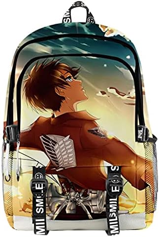 Ataque de anime Wanhongyue a Titan Shingeki no Kyojin 3D Backpack School Bag dos meninos meninos Laptop Rucksack Casual Daypack Bookbag 1147/6
