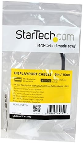 Startech.com Mini DisplayPort para DisplayPort Adaptador - 4K x 2k UHD Video - Mini DP para DP Converter - Mini DisplayPort para DisplayPort 1.2 Adaptador - MDP PC/Computador para DP Monitor/Display
