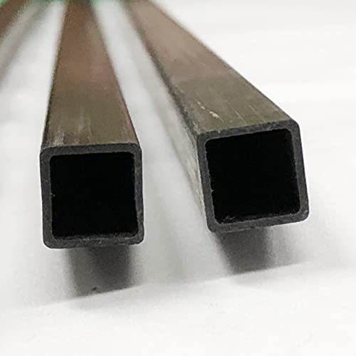 Karbxon - tubo de fibra de carbono - 5mm x 5mm x 1000mm - tubo quadrado pultrudado com centro oco - acabamento fosco preto - eixos