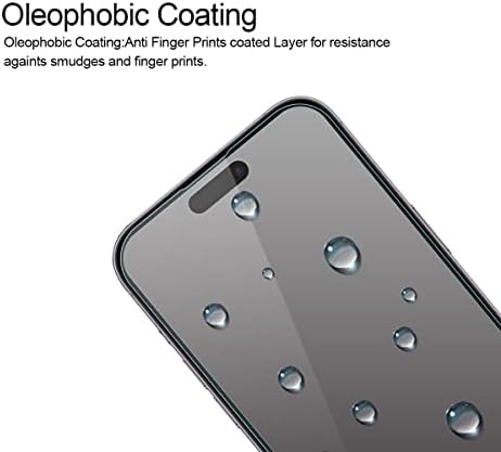 Protetor de tela de vidro temperado com temperatura de super -brilho SuperShieldz projetada para iPhone 14 Pro Max + Lente da câmera, impressão digital, anti -arranhão, bolhas sem bolhas
