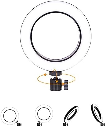 N/A 26cm LED LED Selfie anel Ring Ring Light com mini titular de tripé de polvo com clipe para vídeo de maquiagem por telefone ao vivo