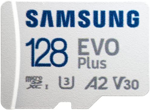 Samsung 128 GB EVO Plus Classe 10 MicroSD Memory Card Funciona com o Galaxy Tablet Tab A 8.0, Tab A 7.0, Tab Active 2, Reserve 12 pacote com tudo, exceto Stromboli Micro Card Reader