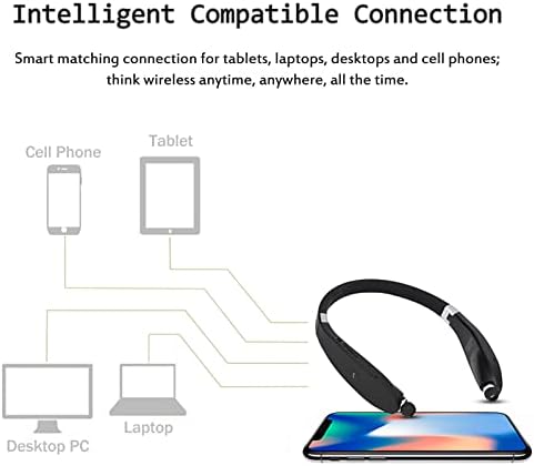 SX-991 Bluetooth sem fio estéreo sem fio fones de ouvido, fone de ouvido telescópico do tipo de pescoço dobrável, redução