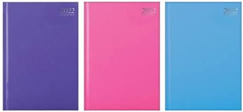 2022 A4 semana para ver o diário pastel rosa azul ou roxo capa de capa de capa dura