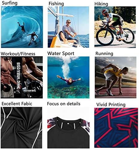 Camisas de guarda -precada masculina UPF 50+ UV Mangas curtas Camisa de natação de compressão Jiu Jitsu BJJ Sports Fitness