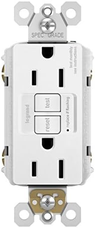 LeGrand Radiant 15A, OUT-TEST GFCI Outlet, White