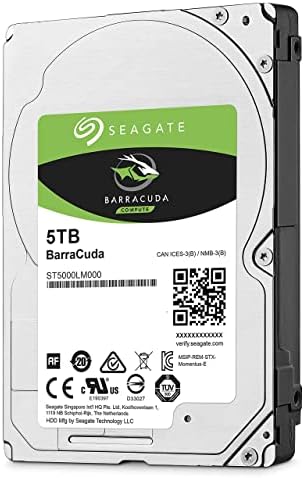 Saegate Barracuda Disco rígido interno 5TB SATA 6GB/S 128MB CACHE DE 2,5 polegadas 15 mm