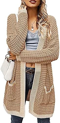 Casacos de inverno femininos de tamanho grande, suéter de praia véspera de Natal de plus size simples de manga longa suéter