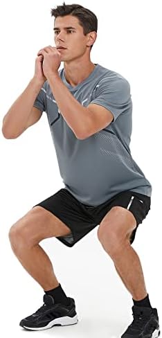 Camisas de ginástica de ginástica Boomcool para homens Camisas de exercícios conjuntos de roupas 3 pacote para executar