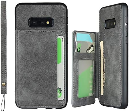 Caso Zouzt para a capa da carteira Samsung Galaxy S10E com suporte de mão de correia de mão de mão premium de couro PU PU PUCLO,