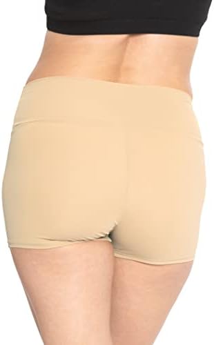 Mulher e plus size alta cintura nylon Desempenho de estiramento shorts de saque | S-3x
