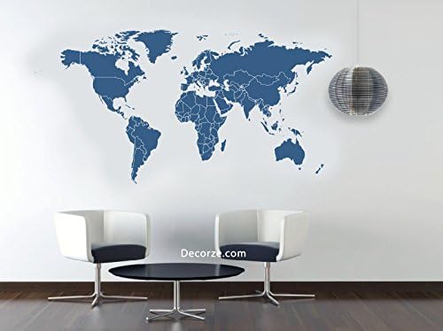 Estêncil do mapa do mundo, estêncil de pintura do mapa do mundo, mapa do mundo grande, tamanho 56/33 polegadas