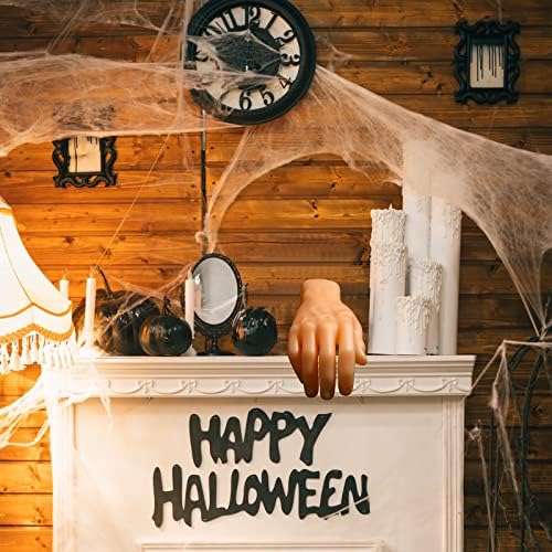 Halloween Hands Spooky Props Decorações realistas de Halloween Adeços de Halloween Pasta da mão Falsa Mãos para roupas