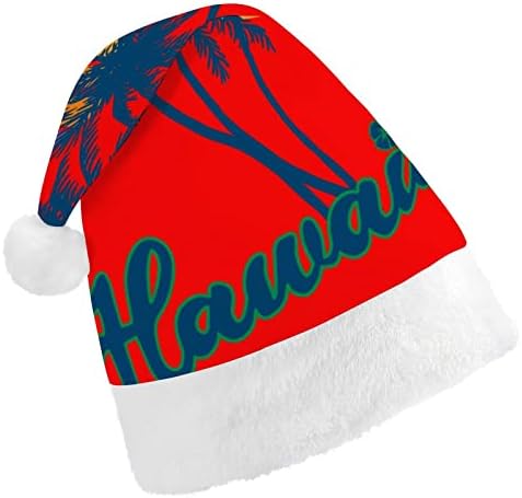 Hawaii Palm Tree Funnic Chatch Hat do Papai Noel Chapé