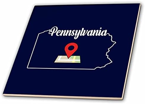 3drose visitando a Pensilvânia aqui Recurso estadual Marcador de viagem - azulejos