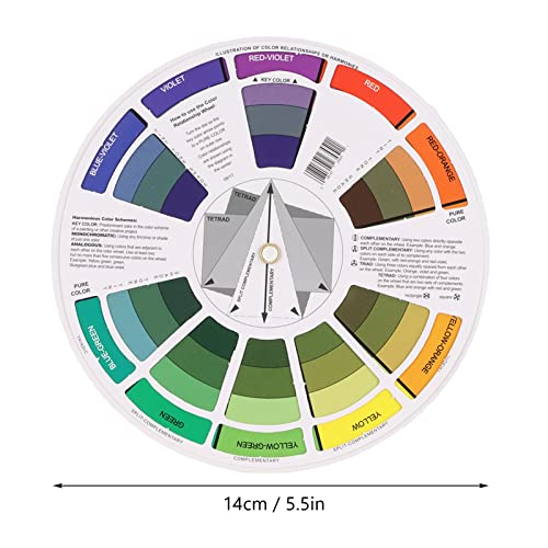 Roda de cores, gráfico de roda colorida Fina trabalho de papel portátil leve para a sala de aula para a sala de aula para a família