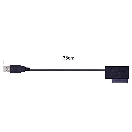 Cotchear USB 2.0 para SATA 7+6 Cabo de conversor adaptador de 13pin para laptop CD/DVD ROM Plug Slimline e Play Drive Data