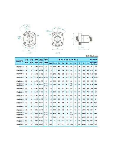 Conjunto de peças CNC SFU1204 RM1204 450mm 17,72in +2 SBR12 RIAL 450MM 4 SBR12UU BLOCO + FK10 FF10 Suportes de extremidade + HD1204