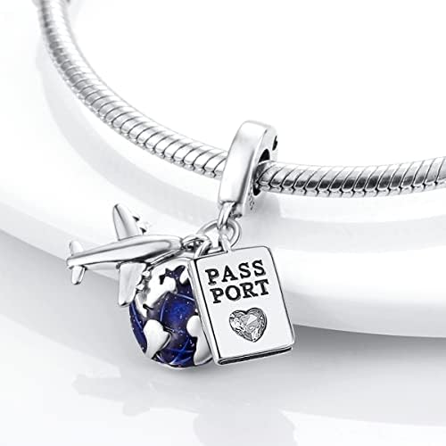 Hapour 925 Sterling Silver Charms Mom Dangler Charm para charme Bracelet Heart Love Charm Beads Presente para mulheres Presente de Dia da Mãe da Mãe