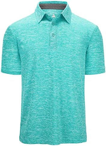 Camisas de pólo de golfe de Zity para homens de manga curta camiseta de t-shirt de colarinho de colarinho atlético de