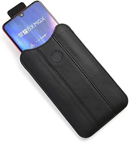 Tayka Phone Holster Case Mens Leather Phone Coldre Compatível com iPhone11 Pro Max, XS Max, 8 Plus, 7 Plus, 6 Plus,