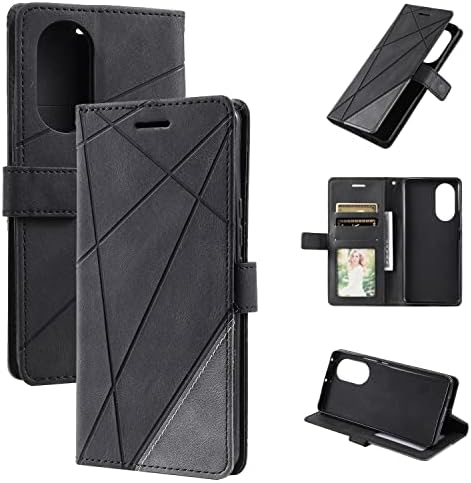 Capa de capa de telefone celular Compatível com a caixa de carteira da carteira da OPPO A17 4G, caixa de fólio de couro PU com