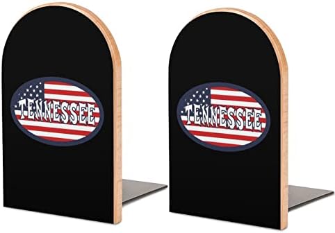 American Tennessee Flag, Livros de madeira não esquisitos para alojamentos pesados ​​para prateleiras decorativas