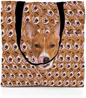 Guglili engraçado Weimaraner Dog Tote Bag Pet Animal Mash Faces Saco de ombro da cabeça para viagens de compras casuais