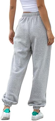 Calças de corredores de zfunkq womens calças leves que correm calças de moletom de salão de cintura alta casual com cintura
