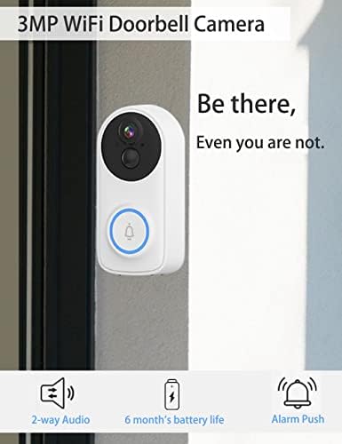 Lealty-Secu Smart Home 3MP WIFI Wireless Video Doorbell IR Video Intercom Registro Câmera