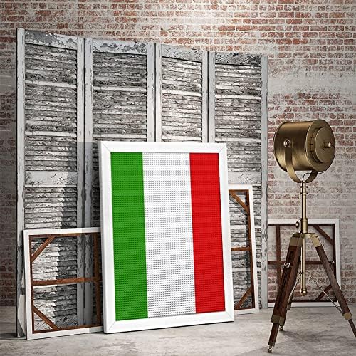 Itália Bandeira redonda Pintura de diamante Desenho de desenhos