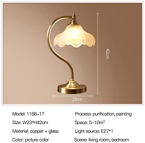 Ganfanren Gold Copper Glass Design Design Lâmpada para sala de estar à beira da cama da sala de jantar Hotel Hotel Villa Table Light