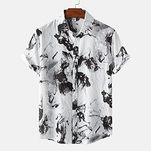 Presente de camisas de férias de Dudubaby para ele de verão novo manga curta plus size size de lapela solta havaiana camisa