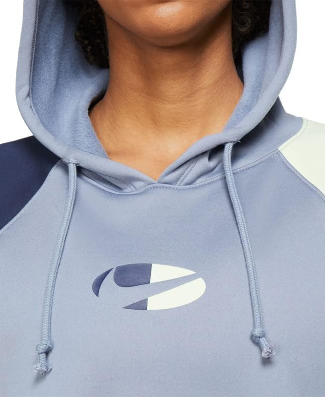 Nike feminino therma-fit plus size fleece color-bloqueio capuz