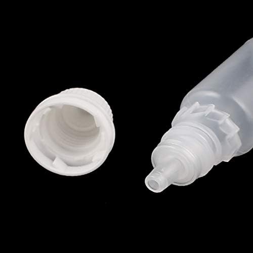 Novo Lon0167 3pcs 10ml plástico plástico de óleo essencial garrafa de óleo Groot de olho de olho líquido líquido tampa branca