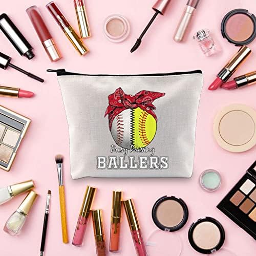 TOBGB Ocupado criando Ballers Softball Baseball Inspirado Zipper Bag Softball Presente Presente de beisebol Baseball Baseball