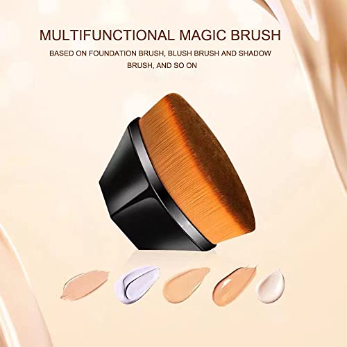 Brush de maquiagem da Fundação Leyiunique Brushe para misturar líquido, creme ou cosméticos de pó sem falhas com protetor de