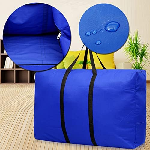 Bolsa de mochila de armazenamento extra grande com alças, grande mochila dobrável para viajar com zíper de atualização,